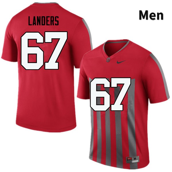 Ohio State Buckeyes Robert Landers Men's #67 Throwback Game Stitched College Football Jersey